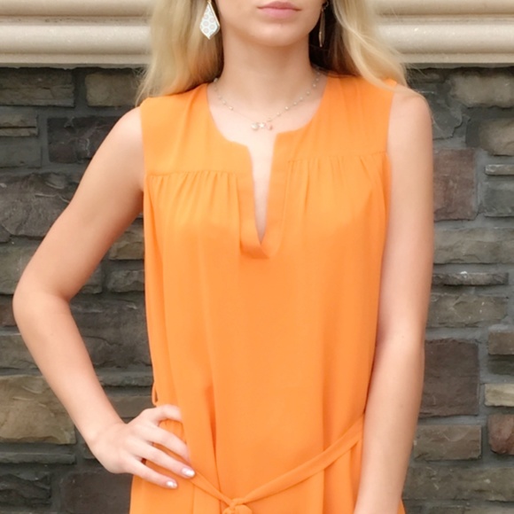 Color Pop Sheath Dress - Orange Pepper - Picture 4 of 5